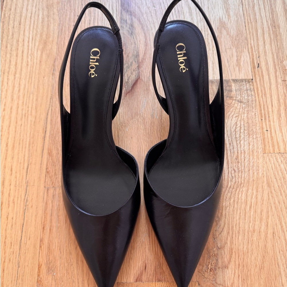 Chloe Black Heels Elegant Pointed-Toe Design